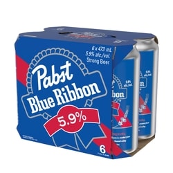 Pabst Strong Lager (ID required at pick-up) 6x473.0 ml, $0.49/100ml
