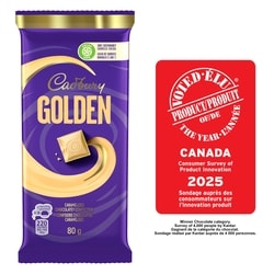 Cadbury Golden Caramelized White Chocolatey Candy Bar, 100% sustainably sourced cocoa 80 g, $4.36/100g