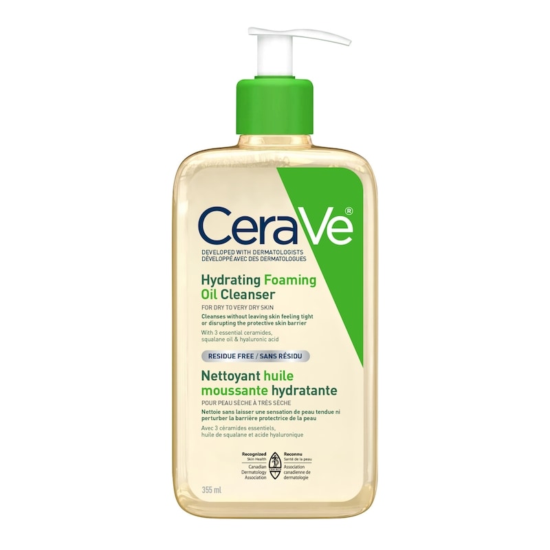 Cerave Hydrating Foaming Oil Cleanser, for Dry to Very Dry Skin