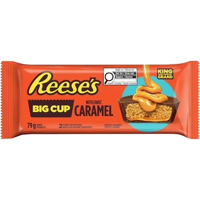 Reese’s Big cup friandise avec caramel format grand (caisse) 16x79.0 g, 2,37 $/100g