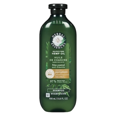 Herbal Essences Hemp Oil Sulfate Free Shampoo, Frizz Control, with Certified Camellia Oil and Aloe Vera, For All Hair Types, Especially Frizzy Hair 400 ml, $3.25/100ml