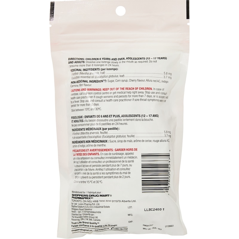 Cherry Cough Drops 30 Lozenges