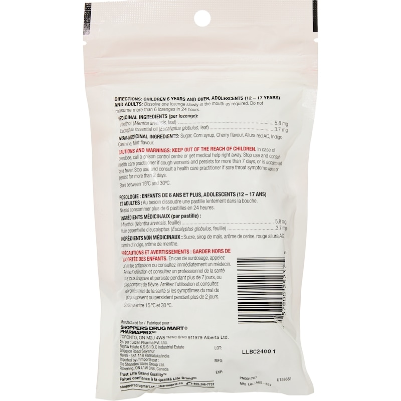 Cherry Cough Drops 30 Lozenges