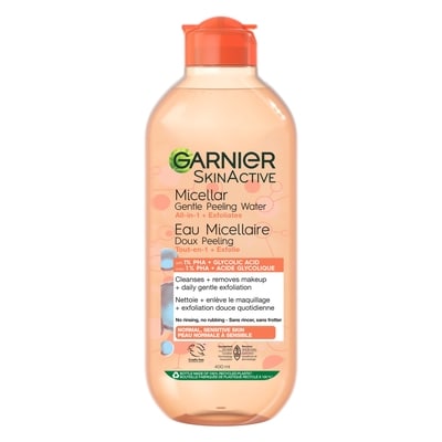 Garnier Micellar Gentle Peeling Water, All-in-1 Exfoliates 400 ml, $3.15/100ml