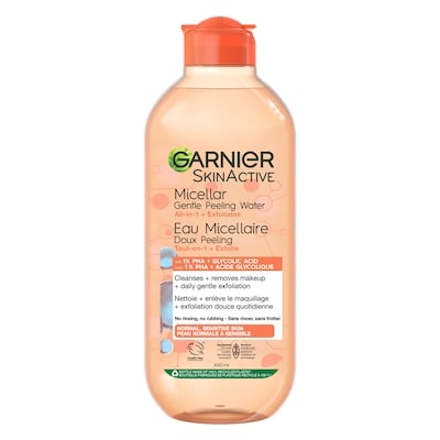 Garnier Eau Micellaire Doux Peeling Tout-en-1 Exfolie 400 ml, 3,50 $/100ml