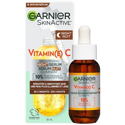 Garnier SkinActive Brightening Night Vitamin-C Serum, with Hyaluronic Acid, Brightens & Smoothens Skin in just 3 Nights, for All Skin Types, even Sensitive Skin - 30ml 30 ml, $66.63/100ml