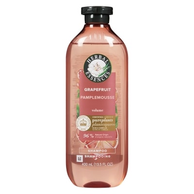 Herbal Essences Shampooing volumisant au pamplemousse, avec huile de camélia et aloès certifiés, pour tous les types de cheveux, particulièrement les cheveux fins 400 ml, 3,25 $/100ml