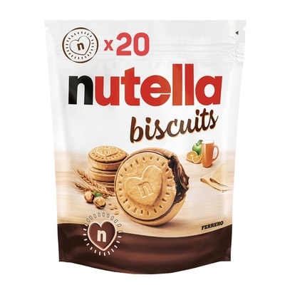 Nutella BISCUITS, Golden Cookies Filled with Rich Hazelnut Spread, Pack of 20 Cookies 276 g, $3.08/100g