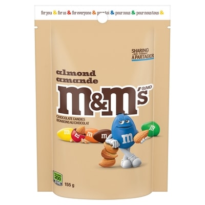 M&M’s Bonbons au chocolat au lait, amande, format partage 155 g, 4,19 $/100g