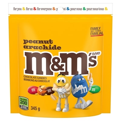 M&M's Peanut Milk Chocolate Candies, Family Bag 345 g, $3.48/100g