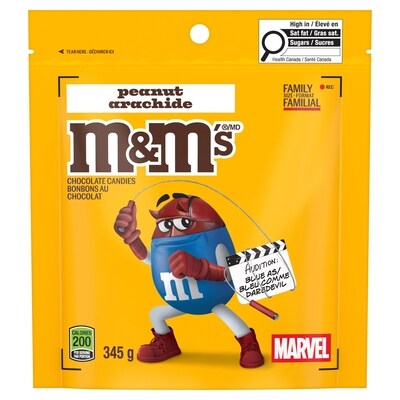 M&M’s Bonbons au chocolat au lait, arachide, format partage 345 g, 3,19 $/100g