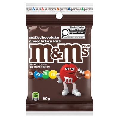 M&M's Milk Chocolate Candies, Snacking Bag 100 g, $4.79/100g