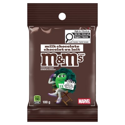 M&M's Marvel Limited Edition, Milk Chocolate Candies, Snacking Bag 100 g, $4.79/100g