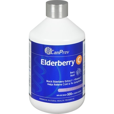 CanPrev Elderberry C Berry Burst Liquid 500 ml, $6.80/100ml