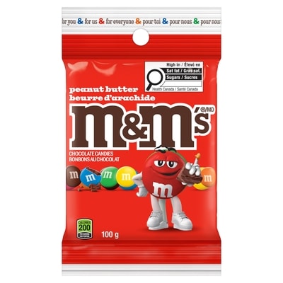 M&M's Peanut Butter Milk Chocolate Candies, Snacking Bag 100 g, $4.79/100g