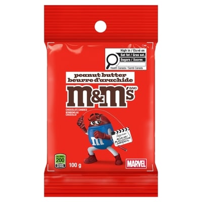 M&M's Marvel Limited Edition, Peanut Butter Milk Chocolate Candies, Snacking Bag 100 g, $4.79/100g