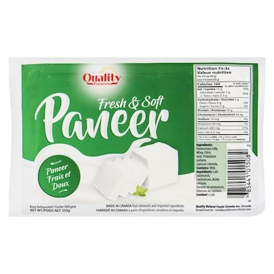 Quality Fresh Paneer 350 g, $1.86/100g