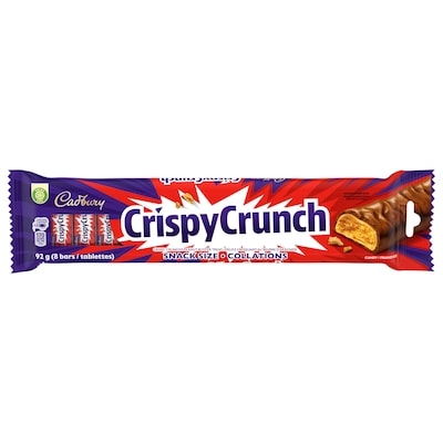Cadbury CRISPY CRUNCH Chocolatey Candy Bar, Snack Size 8ct 92 g, $3.25/100g