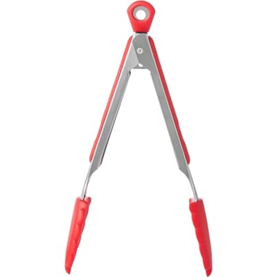 Everyday Essentials Stainless Steel Tongs - Red 1 ea, $5.00/1ea