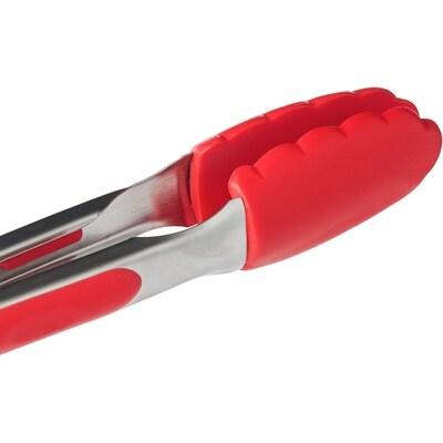 Stainless Steel Tongs - Red