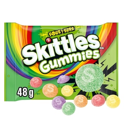 Skittles Sour Gummies Chewy Candy 48 g, $4.15/100g