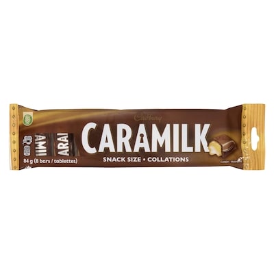 Cadbury CARAMILK format collation 8 unités, cacao 100% durable 84 g, 3,92 $/100g
