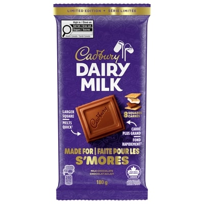 Cadbury Barre de chocolat au lait 180 g, 3,33 $/100g