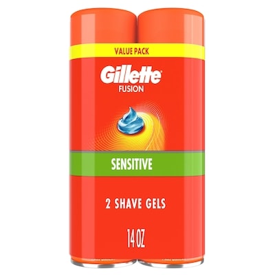 Gillette Fusion5 Ultra Sensitive Hydra Men's Shave Gel Twin Pack 396 g, $3.53/100g