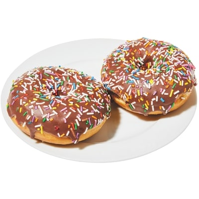 null Chocolate Dip Sprinkle Donuts 2 Pack 176 g, $1.98/100g