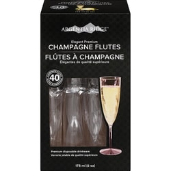 Argentina Plastic Crystal Champagne Glasses 40/Pack 40 ea, $0.60/1ea