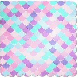 Mermaid 16ct Shaped Napkins