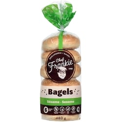 Chef Frankie Bagel Montréal Style Sesame Seeds Sliced 480 g, $1.04/100g