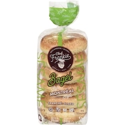 Chef Frankie Bagel style montréal graines de sesame tranché 480 g, 1,04 $/100g