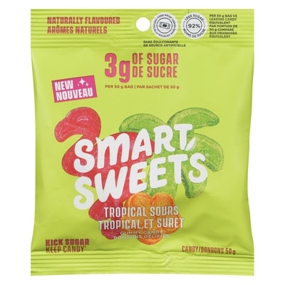 Smart Sweets Candy Tropical Sours Gummy Candy 50 g, $8.00/100g