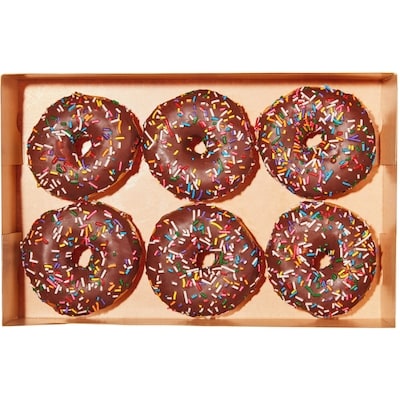 Beignes avec bonbons décoratifs et trempette au chocolat, paq.&nbsp;6