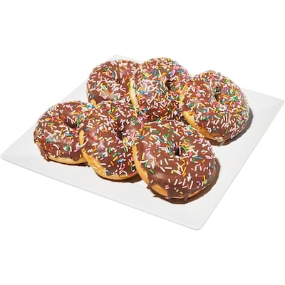 Beignes avec bonbons décoratifs et trempette au chocolat, paq.&nbsp;6