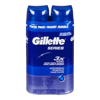 Gillette Series Shave Gel Moisturizing Twin Pack 396 g, $1.39/100g