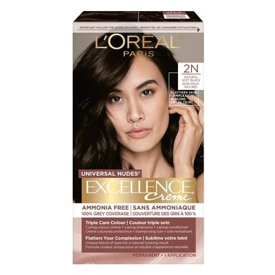 L'Oreal Paris Excellence Crème Universal Nudes Hair Dye Natural Soft Black 1 ea, $17.99/1ea