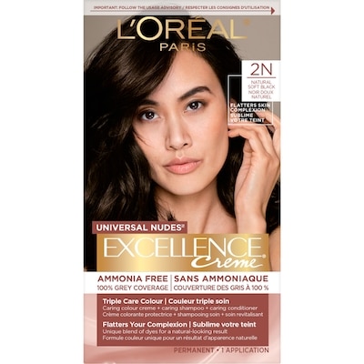 L’Oréal Excellence creme couleur triple soin 2n noir doux naturel 1 ea, 17,99 $/1ch