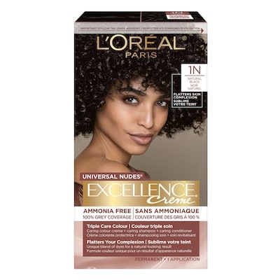 L'Oreal Paris Excellence Crème Universal Nudes Hair Dye Natural Black 1 ea, $17.99/1ea