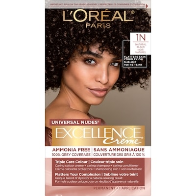 L’Oréal Excellence creme couleur triple soin 1n noir naturel 1 ea, 17,99 $/1ch