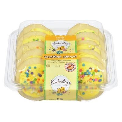 Kimberley's Bakeshoppe Soft Sugar Cookies Vanilla Frosted 383 g, $1.04/100g