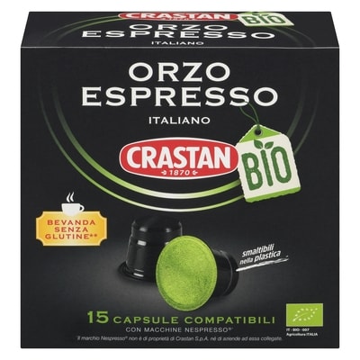 Crastan Organic Instant Barley Orzo Espresso Italiano 40 g, $18.73/100g