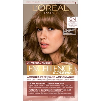L'Oreal Paris Excellence Creme Triple Care Colour 6n Natural Light Brown 1 ea, $15.99/1ea