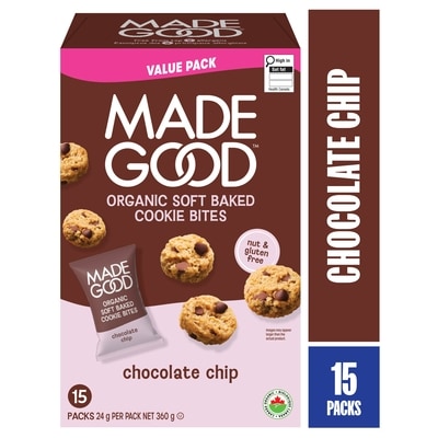 Made Good Chocolate Chip Soft Baked Mini Cookies Family Pack 15pk 360 g, $3.05/100g