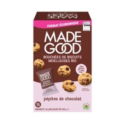 Mini-biscuits moelleux Pépites de chocolat Boîte de 15 sachets