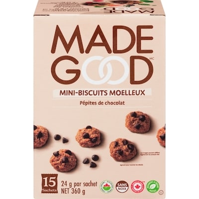 Made Good Mini-biscuits moelleux Pépites de chocolat 360 g, 3,06 $/100g