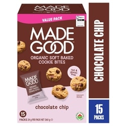 Made Good Mini-biscuits moelleux Pépites de chocolat Boîte de 15 sachets 360 g, 3,06 $/100g
