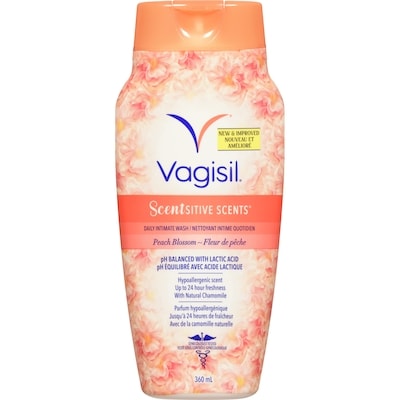 Vagisil Scentsitive scents nettoyant intime quotidien fleur de pêche 360 ml, 2,91 $/100ml