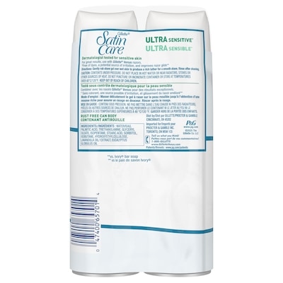 Gel à raser Peau ultra sensible, crème à raser pour femmes, paquet double (7 oz)/paquet de 2